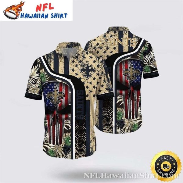 Patriotic Pride New Orleans Saints Hawaiian Shirt – Star-Spangled Fan Style