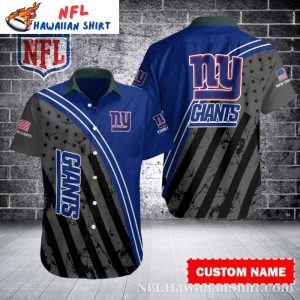 Patriotic Stripes And Stars NY Giants Tropical Shirt With Custom Name