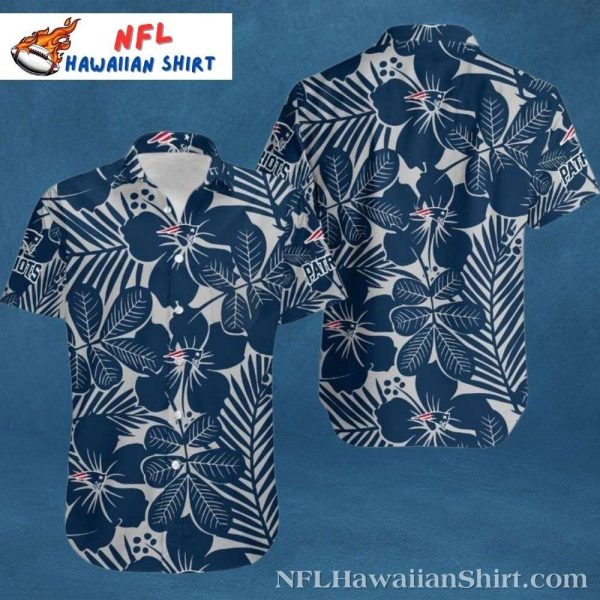 Patriots Blue Foliage Tranquility Hawaiian Shirt