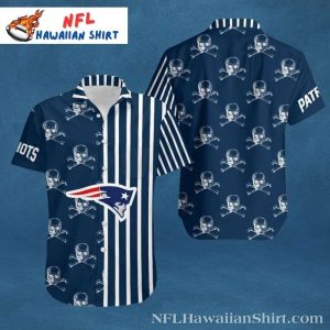 Patriots Nautical Skull Stripe Hawaiian Shirt – Maritime And Team Fusion