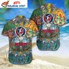 Patriots Tropical Breeze Hawaiian Shirt – Blue Palms And Team Emblems