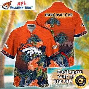 Personalized Denver Broncos Hawaiian Shirt – Vibrant Floral Design For Fans