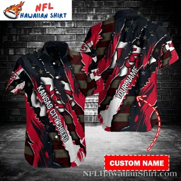 Personalized KC Chiefs Star-Spangled Fan Edition Tropical Shirt