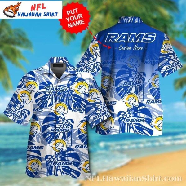 Personalized LA Rams Hawaiian Fan Shirt – Cool Blue And Name Option