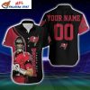 Red Diamond Texture Tampa Bay Buccaneers Hawaiian Shirt