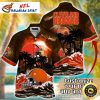 Sleek Chevron Cleveland Hawaiian Shirt – NFL Fashion Statement