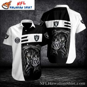 Phantom Quarterback – Raiders Monochrome Aloha Shirt