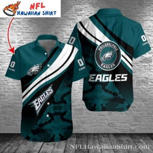 Philadelphia Eagles Camo Wave Fan Aloha Shirt
