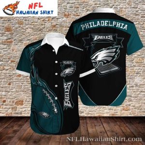 Philadelphia Eagles Game Day Contrast Panel Football Hawaiian Shirt