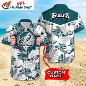 Philadelphia Eagles Grateful Dead Custom Name Hawaiian Shirt
