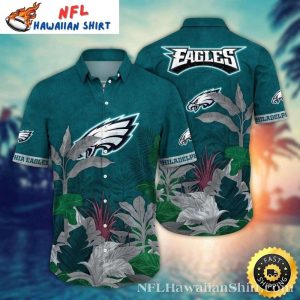 Philadelphia Eagles Jungle Foliage Aloha Shirt