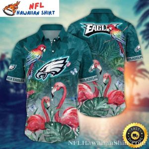 Philadelphia Eagles Paradise Flight Flamingo Hawaiian Shirt
