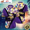 Purple And Yellow Floral MN Vikings Hawaiian Shirt