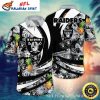 Raiders Executive Stripe Personalized Hawaiian Shirt