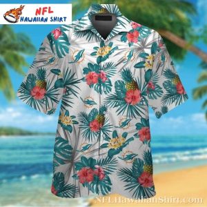 Pineapple Play – Miami Dolphins Tropical Fruit Hawaiian Shirt