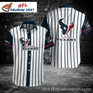 Pinstripe Pride – Houston Texans Fanatic Hawaiian Formal Shirt