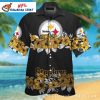 Night Game Waves – Pittsburgh Steelers Starry Night Tropical Hawaiian Shirt