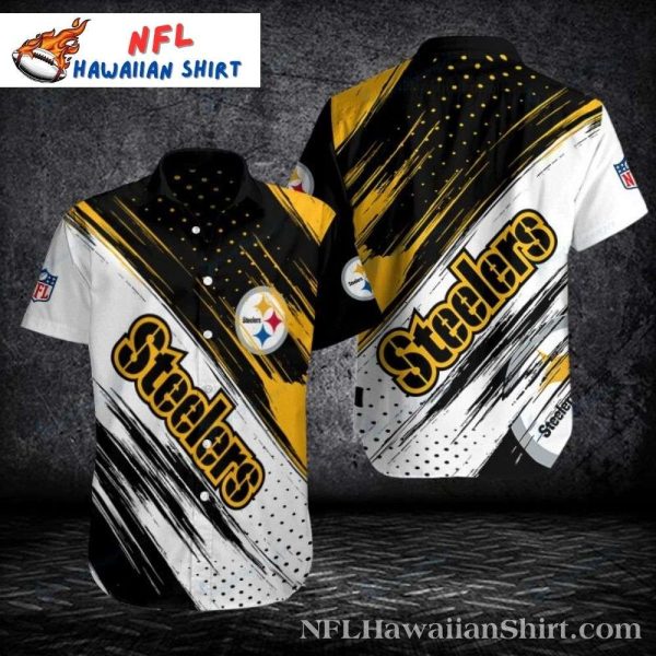 Pittsburgh Steelers Bold Stripe Showdown Hawaiian Aloha Shirt