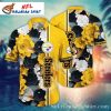 Pittsburgh Steelers Floral Midnight Yellow Hawaiian Shirt