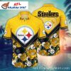 Pittsburgh Steelers Gridiron Gladiator Customizable Tropical Hawaiian Shirt