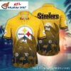 Pittsburgh Steelers Mickey Fanfare Black And Gold Aloha Shirt