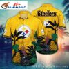 Pittsburgh Steelers Swoosh Hawaiian Shirt – Golden Swirl Fan Design