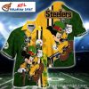 Pittsburgh Steelers Starry Night Palm Tropical Skull Hawaiian Shirt