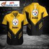 Pittsburgh Steelers Vibrant Tropical Gold Aloha Shirt