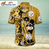 Pittsburgh Steelers Golden Tropics Fanfare Hawaiian Shirt