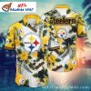 Pittsburgh Steelers Tropicana Pink Flair Aloha Shirt