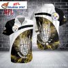 Pittsburgh Steelers White Palm Victory Hawaiian Shirt