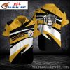 Pittsburgh Steelers Monochrome Foliage Fan Hawaiian Shirt