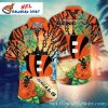Midnight Tiger Roar – Customizable Bengals Aloha Shirt With Bold Black Design