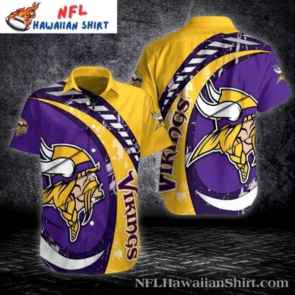 Purple Blitz Minnesota Vikings Sash-Design Hawaiian Shirt