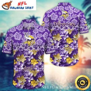 Purple Bloom Playbook Minnesota Vikings Shirt – Floral NFL Vikings Summer Aloha Shirt