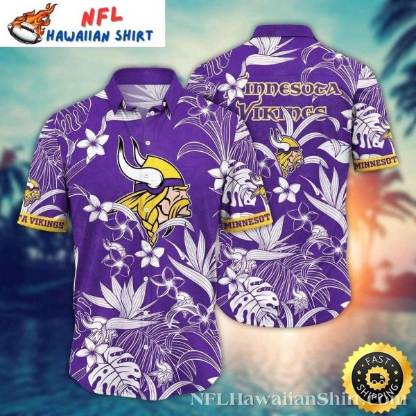 Purple Passion Floral Minnesota Vikings Hawaiian Shirt For Men