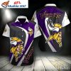 Purple Blitz Customizable Minnesota Vikings Hawaiian Shirt