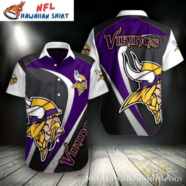 Purple Pride Stripes Minnesota Vikings Personalized Hawaiian Shirt