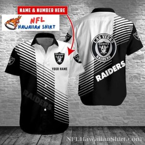 Raiders Fan’s Pride Customizable Stripe Hawaiian Shirt