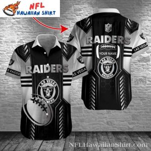 Raiders Football Fervor Custom Name Hawaiian Shirt