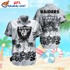 Raiders Custom Name And Number Zebra Stripe Hawaiian Shirt