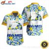Rams Floral Grateful Dead White Blue Custom Name Hawaiian Shirt