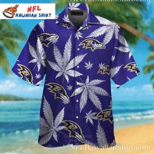 Ravens Cannabis Leaf Purple Haze Hawaiian Shirt – Baltimore Chill Aloha Shirt