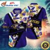 Night Game Hex – Baltimore Ravens Hawaiian Shirt With Mesh Design