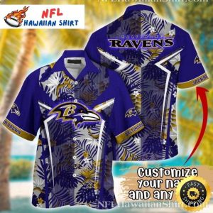 Ravens Exotic Leaf Camouflage Hawaiian Shirt – Stealthy Baltimore Style