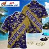 Starry Field Play – Ravens Hawaiian Shirt With Night Sky Motif