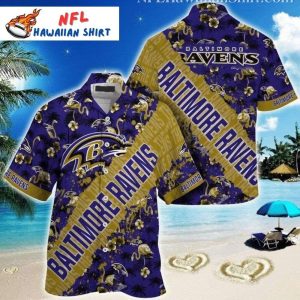 Ravens Gold Rush Stripe Hawaiian Shirt – Bold Baltimore Fanwear