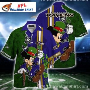Ravens Mickey Lucky Charm Hawaiian Shirt – St. Patrick’s Day Celebration Gear