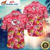 Red And White Chiefs Swirl Custom Name Hawaiian Shirt