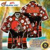 Personalized Sunset Stripe Cleveland Browns Hawaiian Shirt